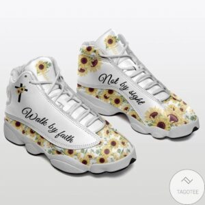 Walk By Faith Not By Sight Sunflower Sneaker Air Jordan 13