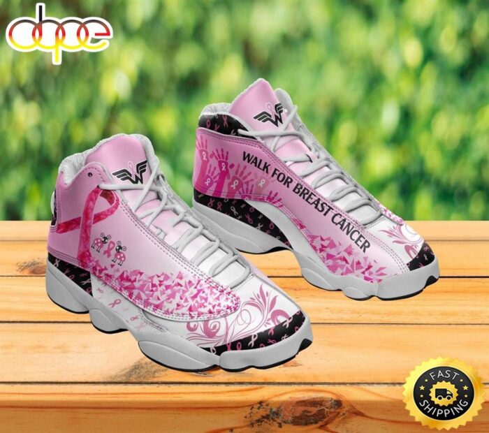 Walk For Breast Cancer Awareness Pink Ribbon and Bugs Air Air Jordan 13 Shoes