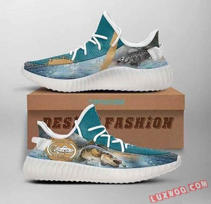 Walleye Fish Art Like Yeezy Shoes Sport Sneakers