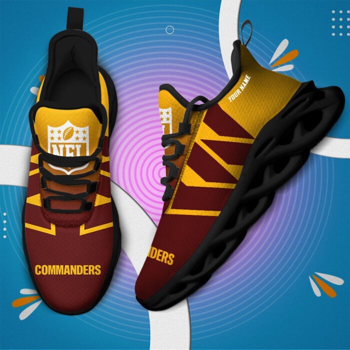 Washington Commanders Personalized Custom Name Max Soul Shoes