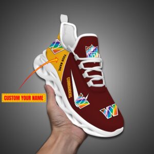 Washington Commanders Personalized Pride Month Luxury NFL Max Soul Shoes Ver 2