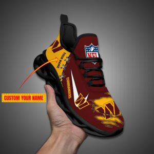 Washington Commanders Personalized Ripped Design NFL Max Soul Shoes