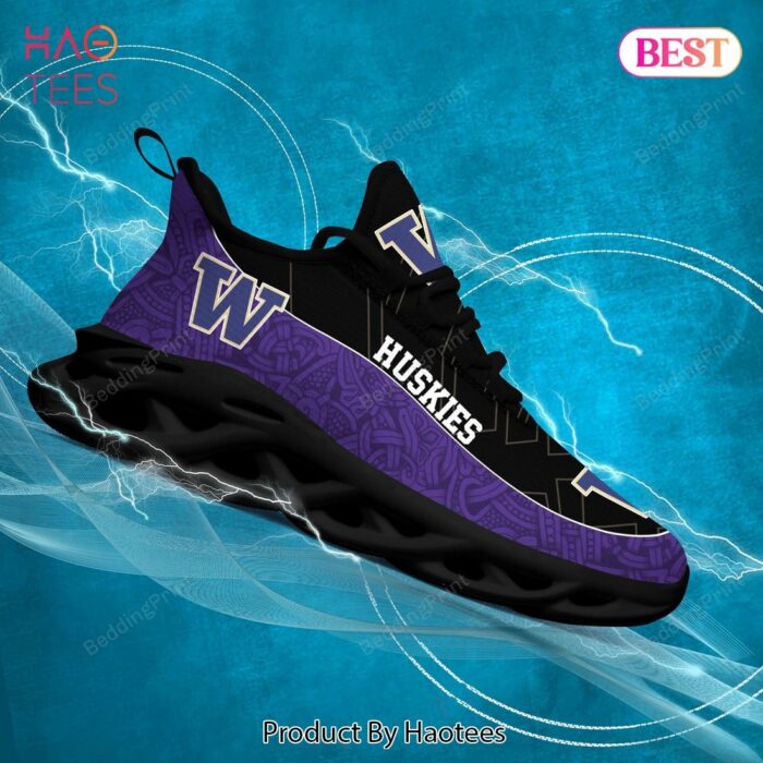 Washington Huskies NCAA Black Mix Violet Max Soul Shoes