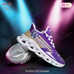 Washington Huskies NCAA Brown Mix Violet Max Soul Shoes