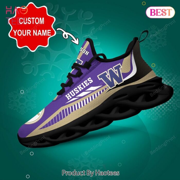 Washington Huskies NCAA Personalized Max Soul Shoes