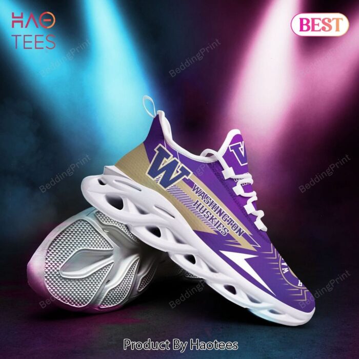 Washington Huskies NCAA White Mix Violet Max Soul Shoes