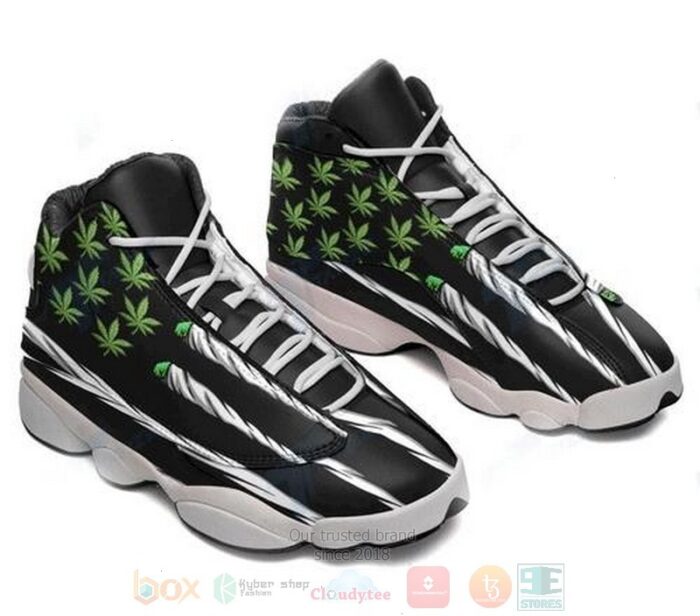 Weed Cannabis Flag Air Jordan 13 Shoes