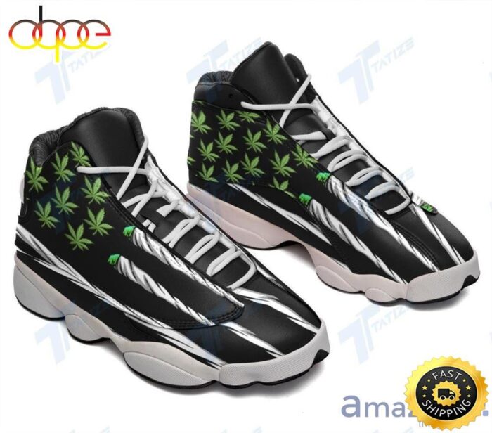 Weed Cannabis Flag Air Jordan 13 Sneakers Shoes