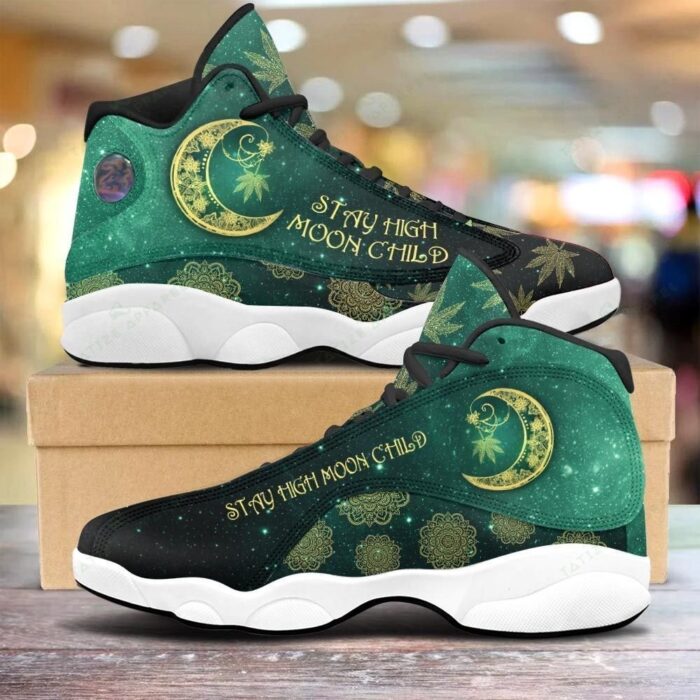 Weed Stay High Moon Child Air Jordan 13 Shoes