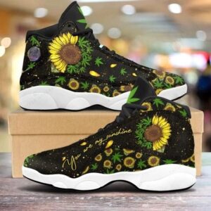 Weed Sunflower You Are My Sunshine All Over Printed Air Jordan 13 Sneakers