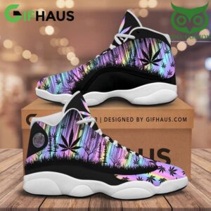 Weed galaxy colors Jordan 13 Sneaker