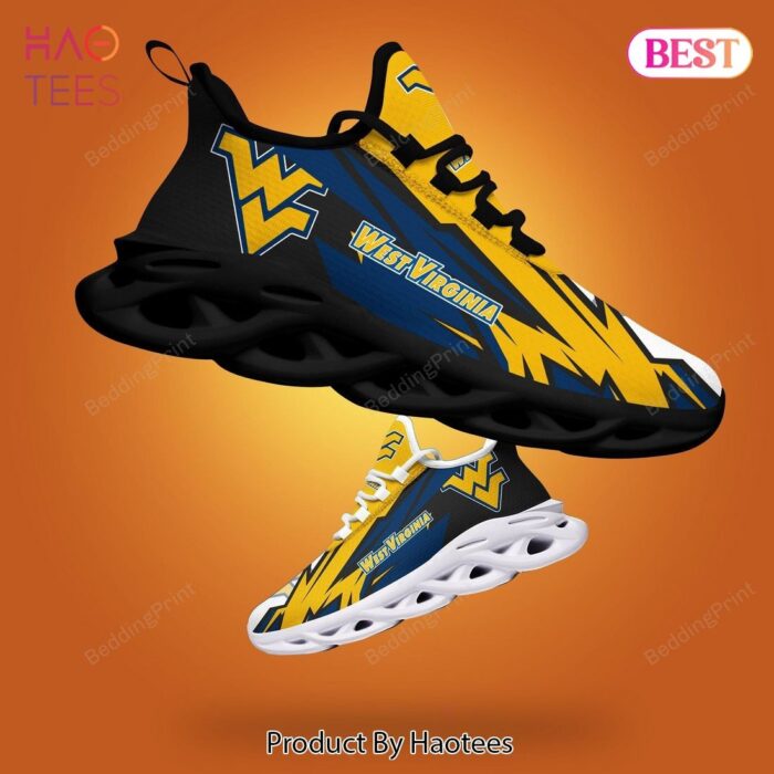 West Virginia Mountaineers NCAA Hot Black Blue Gold Max Soul Shoes