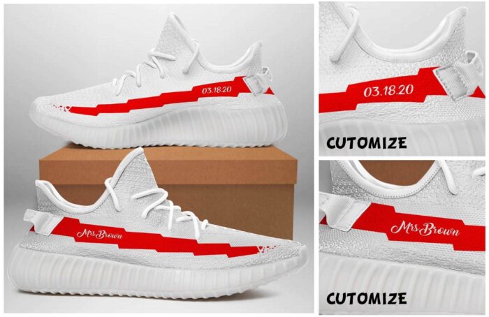 White Red Special Style Yeezy Boost Shoes Sport Sneakers Yeezy Shoes