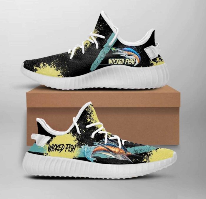 Wicked Fish Marlin Fish Yeezy Boost Shoes Sport Sneakers Yeezy Shoes