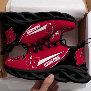 Wisconsin Badgers Personalized Luxury NCAA Max Soul Shoes