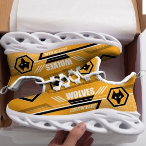 Wolverhampton Wanderers FC Custom Name Yellow Max Soul Shoes