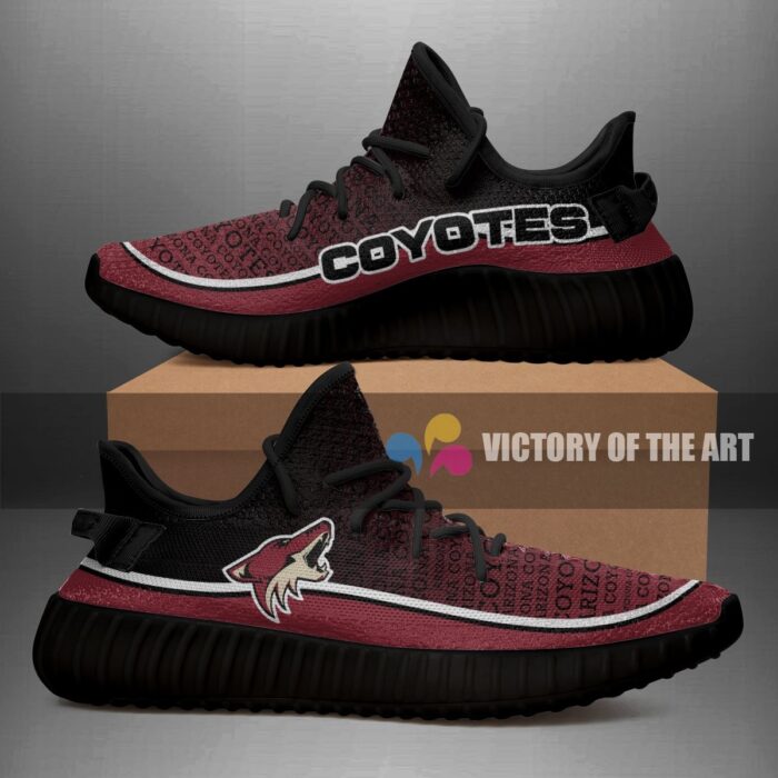 Words In Line Logo Arizona Coyotes Yeezy Shoes