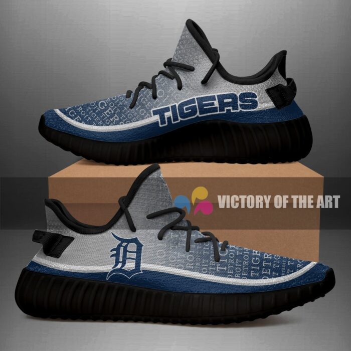 Words In Line Logo Detroit Tigers Yeezy Shoes