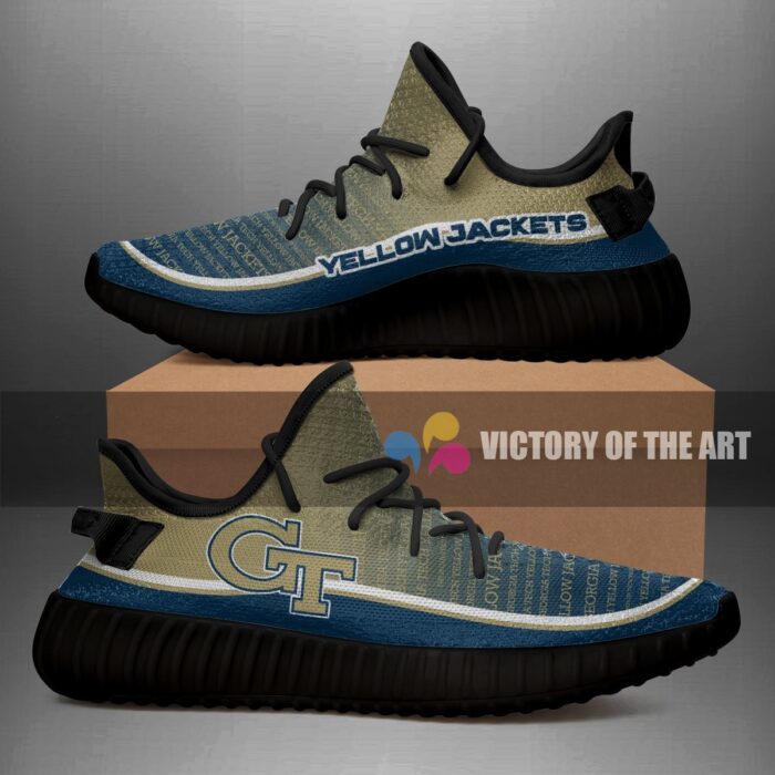 Words In Line Logo Georgia Tech Yellow Jackets Yeezy Shoes