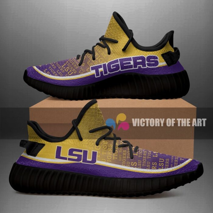 Words In Line Logo Lsu Tigers Yeezy Shoes