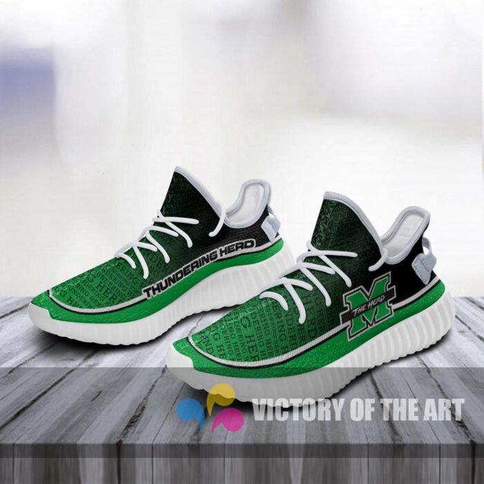 Words In Line Logo Marshall Thundering Herd Yeezy Shoes