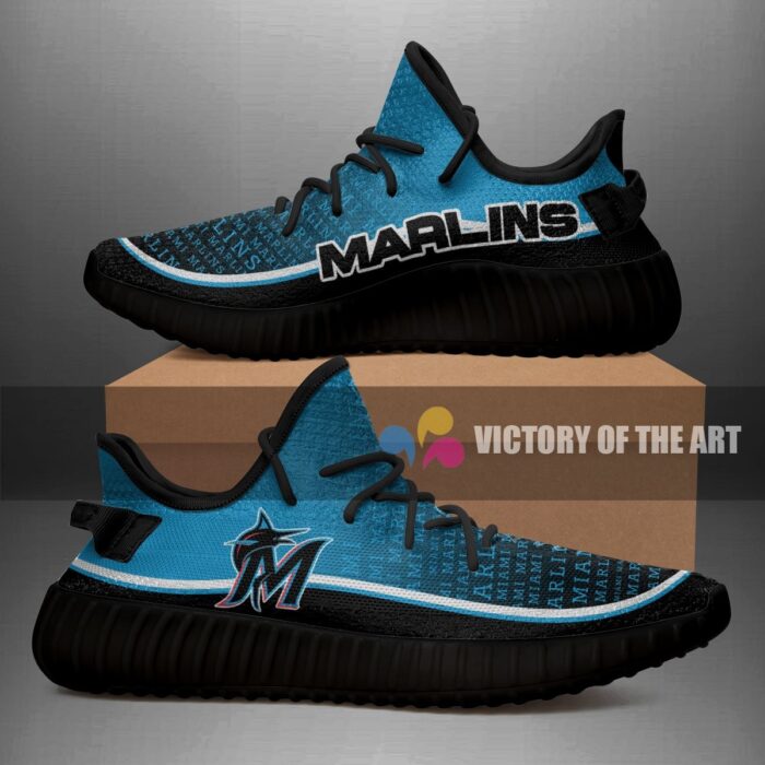 Words In Line Logo Miami Marlins Yeezy Shoes