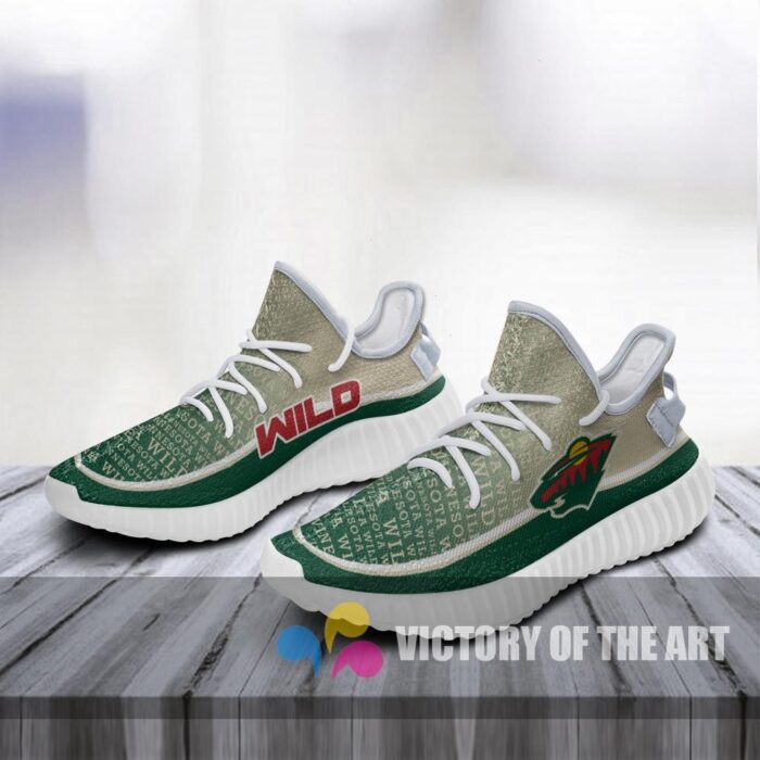 Words In Line Logo Minnesota Wild Yeezy Shoes