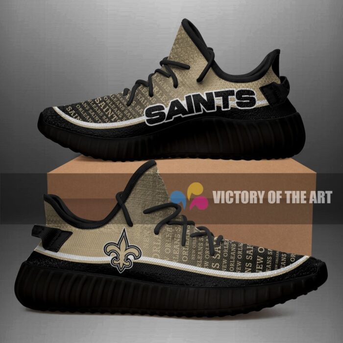 Words In Line Logo New Orleans Saints Yeezy Shoes