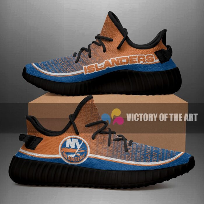 Words In Line Logo New York Islanders Yeezy Shoes