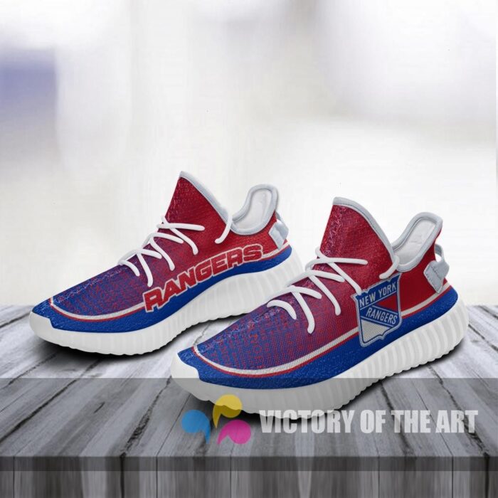 Words In Line Logo New York Rangers Yeezy Shoes