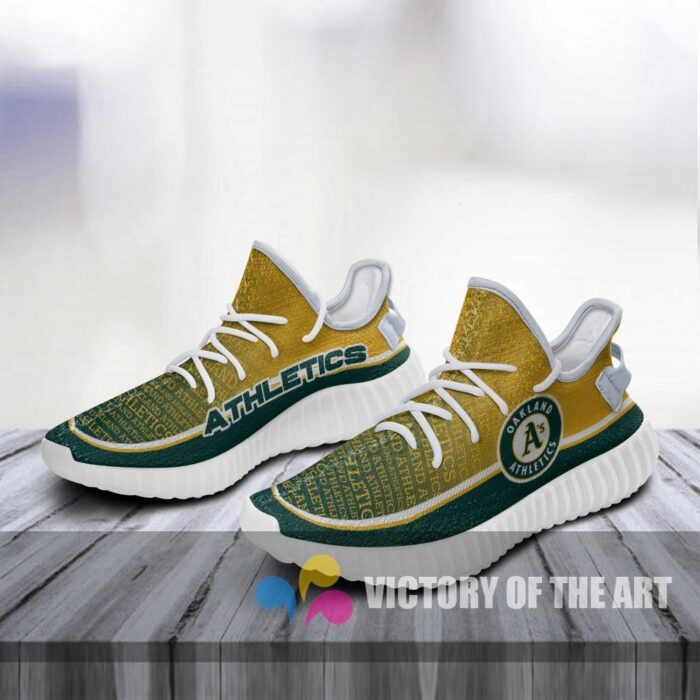 Words In Line Logo Oakland Athletics Yeezy Shoes