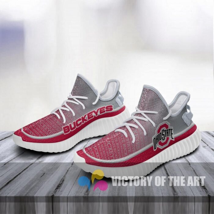 Words In Line Logo Ohio State Buckeyes Yeezy Shoes