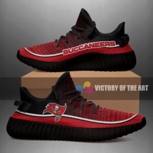 Words In Line Logo Tampa Bay Buccaneers Yeezy Shoes