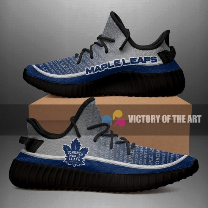 Words In Line Logo Toronto Maple Leafs Yeezy Shoes