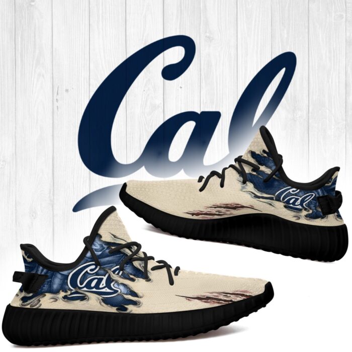 Yeezy Shoes Ncaa California Golden Bears Cream Scratch Yeezy Boost Sneakers