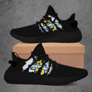 Yeezy Shoes Ncaa Marquette Golden Eagles Black Yeezy Boost Sneakers