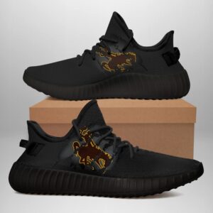 Yeezy Shoes Ncaa Wyoming Cowboys Black Yeezy Boost Sneakers V1