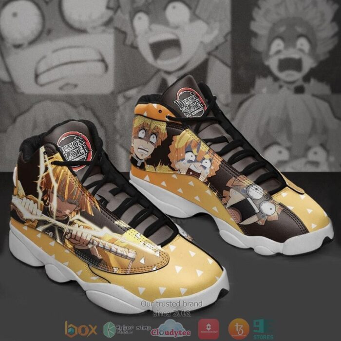 Zenitsu Agatsuma Funny Face Demon Slayer Air Jordan 13 Sneaker Shoes